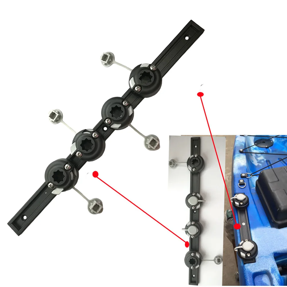 Fishing Kayak Crate - Kayak Aluminum Slide Track Rails Bracket