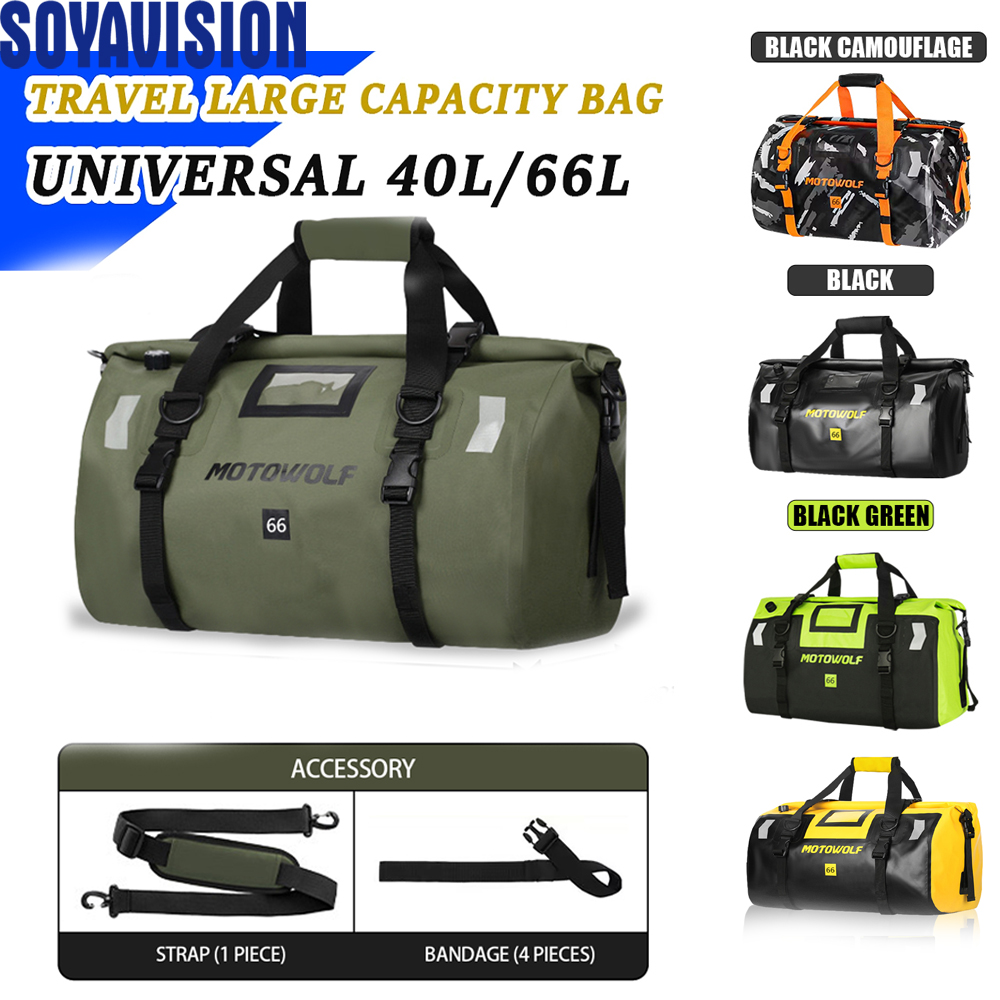 Fishing Kayak Seat - Waterproof Duffel Bag 40L/66L Motorcycle Travel